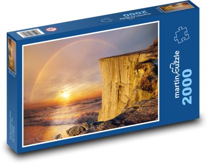 Duha nad mořem - puzzle 2000 dílků