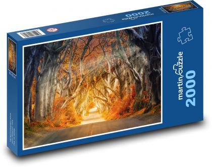 Stromy u cesty - Puzzle 2000 dílků, rozměr 90x60 cm