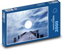 Der Mond am Ende des Holzpfeilers Puzzle 2000 Teile - 90 x 60 cm