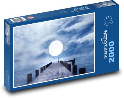 Der Mond am Ende des Holzpfeilers - Puzzle - 2000 Teile