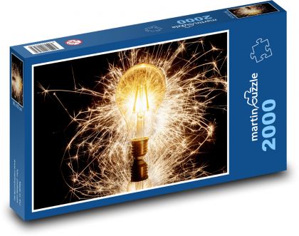 Glühbirne und Wunderkerze - Puzzle - 2000 Teile