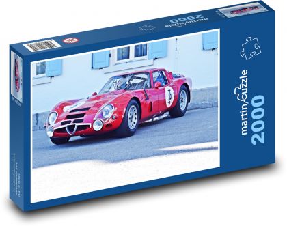Závodní auto - Alfa Romeo - Puzzle 2000 dílků, rozměr 90x60 cm
