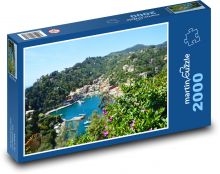 Město u pobřeží Portofino - Itálie Puzzle 2000 - 90x60 cm
