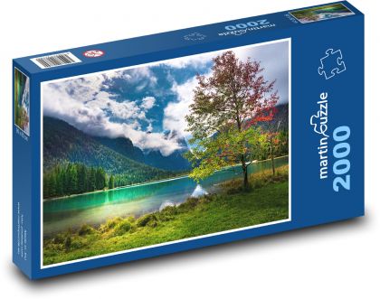 Jezioro Austriackie - Puzzle 2000 elementów, rozmiar 90x60 cm