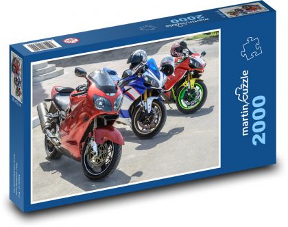 Silniční motocykly - Puzzle 2000 dílků, rozměr 90x60 cm