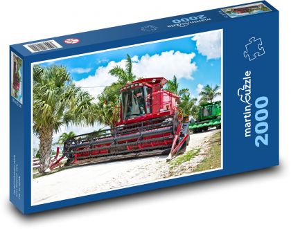 Poľnohospodárske stroje, kombajn - Puzzle 2000 dielikov, rozmer 90x60 cm 