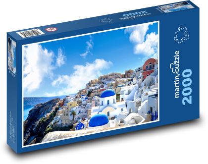 Řecko - Santorini - Puzzle 2000 dílků, rozměr 90x60 cm