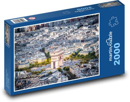 Francie - Paříž - Puzzle 2000 dílků, rozměr 90x60 cm