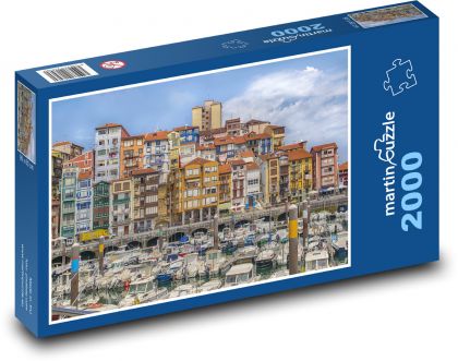 Městečko, přístav - Puzzle 2000 dílků, rozměr 90x60 cm