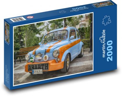 Fiat 600 Abarth - Puzzle 2000 dílků, rozměr 90x60 cm