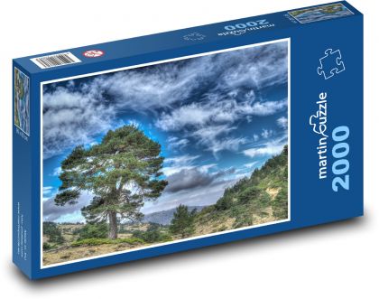 Krajina, strom, příroda - Puzzle 2000 dílků, rozměr 90x60 cm