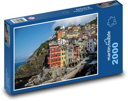 Itálie - městečko - Puzzle 2000 dílků, rozměr 90x60 cm