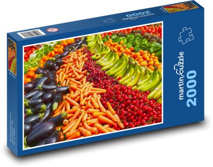Ovoce - zelenina - Puzzle 2000 dílků, rozměr 90x60 cm