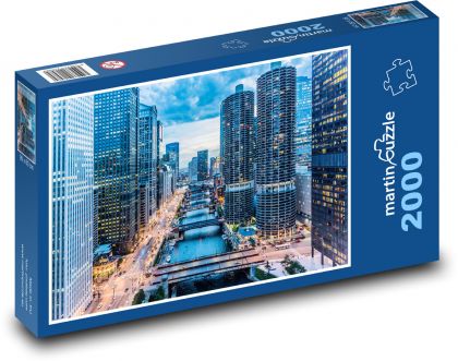 Rieka vo veľkom meste - Puzzle 2000 dielikov, rozmer 90x60 cm 