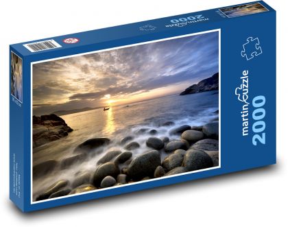 Angeln bei Sonnenuntergang - Puzzle - 2000 Teile