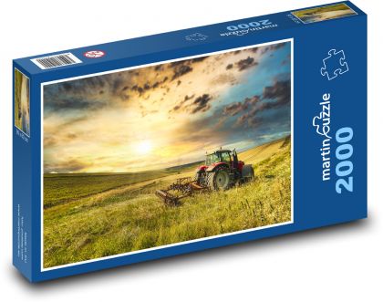 Poľnohospodárstvo, traktor - Puzzle 2000 dielikov, rozmer 90x60 cm 