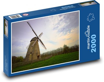 Holandsko - větrný mlýn - puzzle 2000 dílků