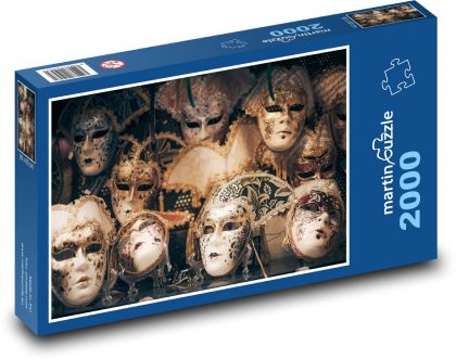 Masky, karneval - Puzzle 2000 dílků, rozměr 90x60 cm