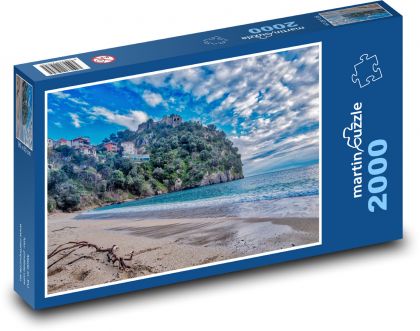 Grecja - plaża - Puzzle 2000 elementów, rozmiar 90x60 cm