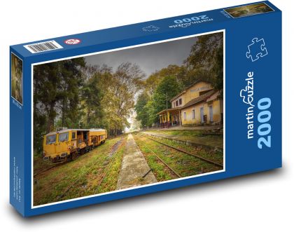 Old railway station - Puzzle 2000 pieces, size 90x60 cm 