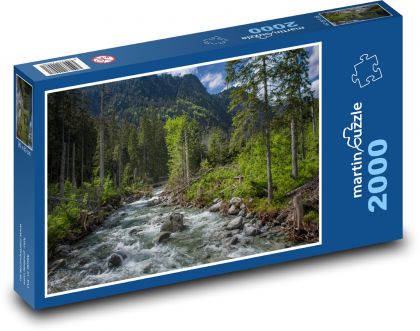 Divoká rieka na Slovensku v Tatrách - Puzzle 2000 dielikov, rozmer 90x60 cm 