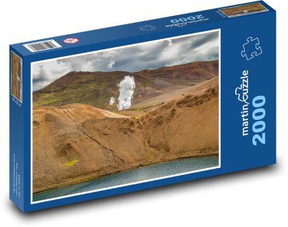 Island - příroda - Puzzle 2000 dílků, rozměr 90x60 cm