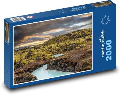 Island - krajina, příroda - Puzzle 2000 dílků, rozměr 90x60 cm