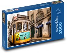 Tramwaj w mieście - Portugalia Puzzle 2000 elementów - 90x60 cm