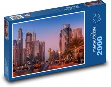 večerné mesto - Dubaj Puzzle 2000 dielikov - 90 x 60 cm