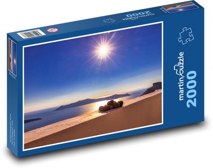 Výhľad na more - Grécko - Puzzle 2000 dielikov, rozmer 90x60 cm 
