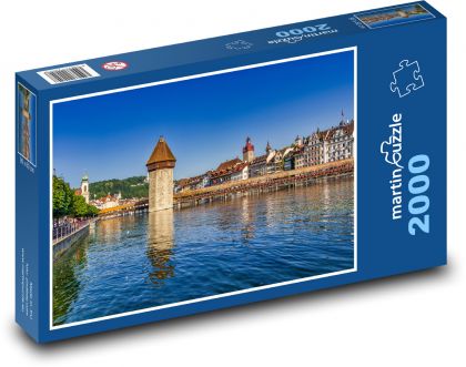 Ein Fluss in einer Schweizer Stadt - Puzzle - 2000 Teile