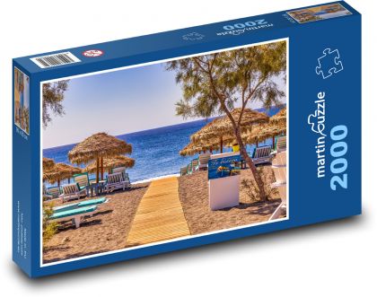 Beach by the sea - Greece - Puzzle 2000 pieces, size 90x60 cm 