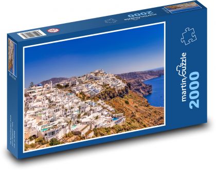 Stadt auf dem Felsen - Santorini, Griechenland - Puzzle - 2000 Teile