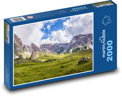 Panoramatické horské údolie - Puzzle 2000 dielikov, rozmer 90x60 cm 