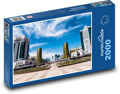 Futuristická městská architektura - puzzle 2000 dílků