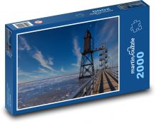 Ocelový maják v Severním moři Puzzle 2000 dílků - 90 x 60 cm