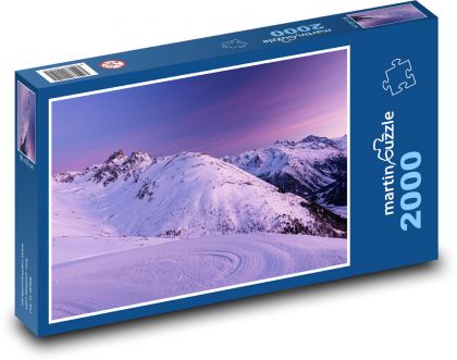 Weiße Gipfel der Schweizer Alpen - Puzzle - 2000 Teile