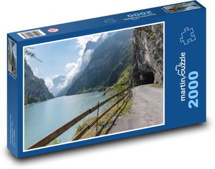 Górska ścieżka nad jeziorem - Puzzle 2000 elementów, rozmiar 90x60 cm