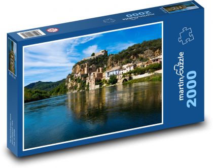 Spanish town above the river - Puzzle 2000 pieces, size 90x60 cm 