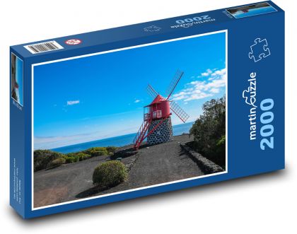 Azory - větrný mlýn - Puzzle 2000 dílků, rozměr 90x60 cm