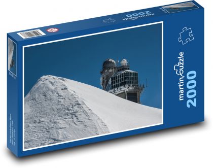 Švýcarsko - Jungfraujoch - Puzzle 2000 dílků, rozměr 90x60 cm