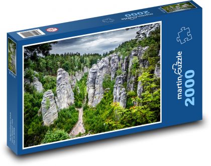 Česká Republika - Prachovské skály - Puzzle 2000 dílků, rozměr 90x60 cm