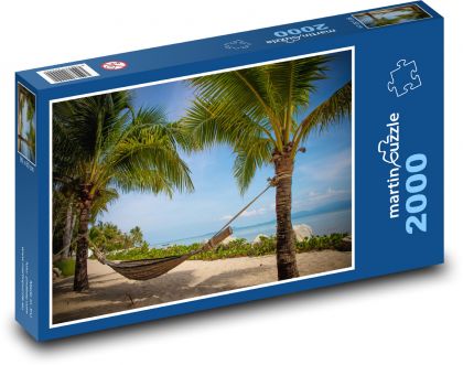 Relax, palmy, pláž - Puzzle 2000 dílků, rozměr 90x60 cm