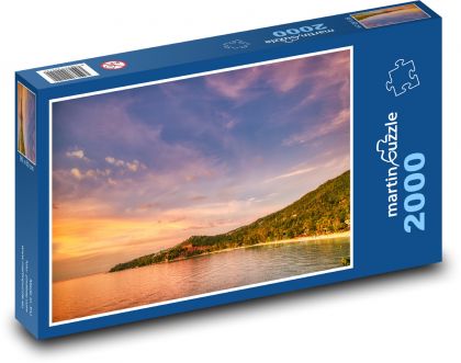 Západ slnka v zátoke - Puzzle 2000 dielikov, rozmer 90x60 cm 