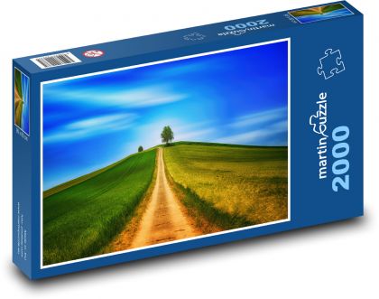 Path between the fields - Puzzle 2000 pieces, size 90x60 cm 