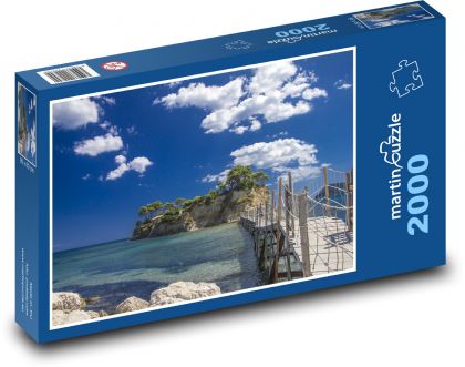 Morské mólo - Zakynthos - Puzzle 2000 dielikov, rozmer 90x60 cm 