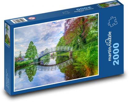 Most, řeka - Puzzle 2000 dílků, rozměr 90x60 cm