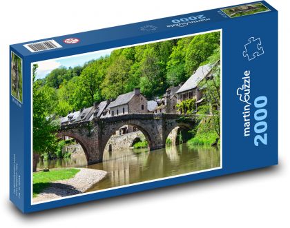 Řeka, kanál, most - Puzzle 2000 dílků, rozměr 90x60 cm