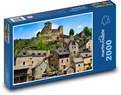 Mittelalterliche Stadt unter der Burg - Puzzle - 2000 Teile