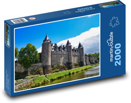 Medieval fortress by the river - Puzzle 2000 pieces, size 90x60 cm 